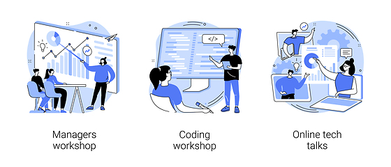 Image showing Employee skills training abstract concept vector illustrations.