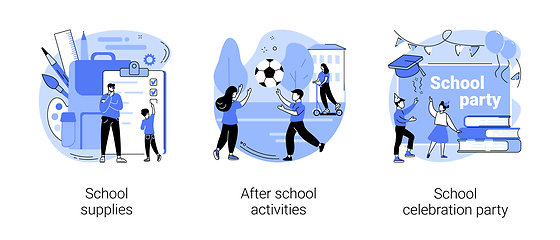 Image showing School year abstract concept vector illustrations.