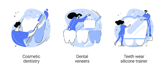 Image showing Dental service abstract concept vector illustrations.