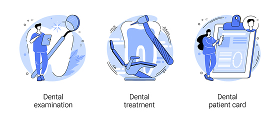 Image showing Dental care service abstract concept vector illustrations.