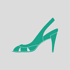 Image showing Woman heeled sandal icon