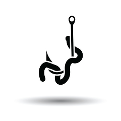 Image showing Icon of worm on hook