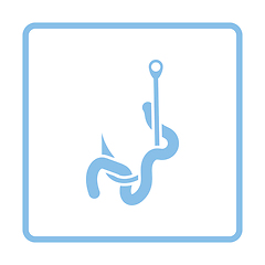 Image showing Icon of worm on hook