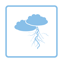 Image showing Clouds and lightning icon