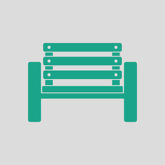 Image showing Tennis player bench icon