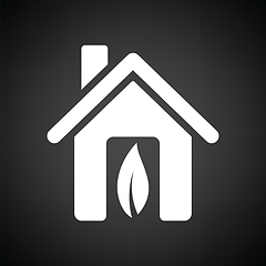 Image showing Ecological home leaf icon