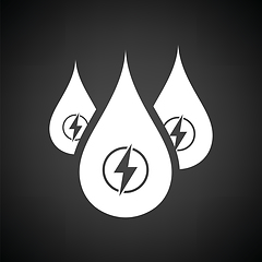 Image showing Hydro energy drops  icon