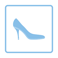 Image showing Middle heel shoe icon