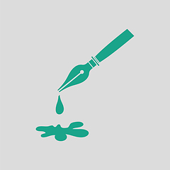 Image showing Fountain pen with blot icon