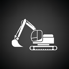 Image showing Icon of construction excavator