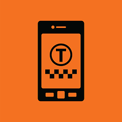 Image showing Taxi service mobile application icon