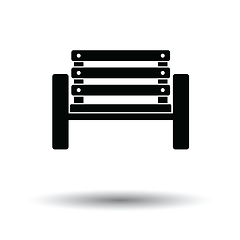 Image showing Tennis player bench icon