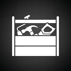 Image showing Retro tool box icon