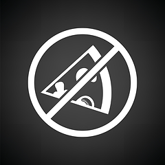 Image showing Prohibited pizza icon