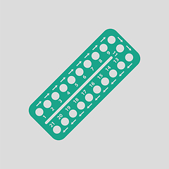 Image showing Contraceptive pill pack icon