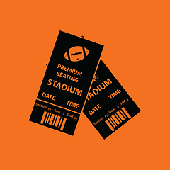 Image showing American football tickets icon