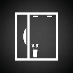 Image showing Bathroom mirror icon