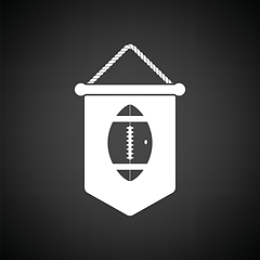 Image showing American football pennant icon