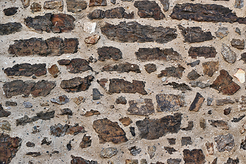 Image showing Ancient wall with stones