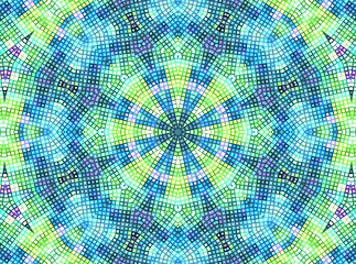 Image showing Bright background with concentric mosaic pattern