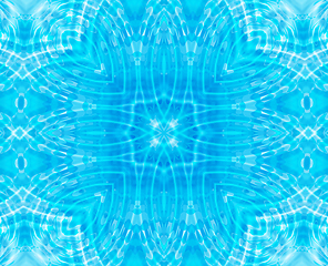 Image showing Blue background with abstract concentric pattern