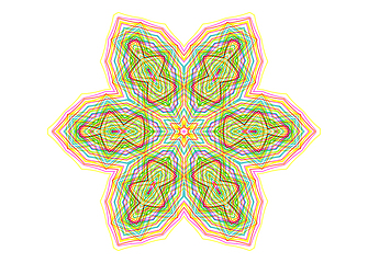 Image showing Abstract colorful shape from lines 