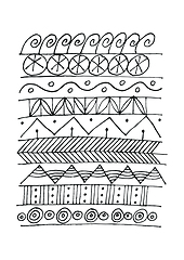 Image showing Vector illustration of simple patterns