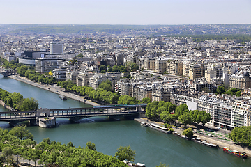 Image showing Aerial view from Eiffel Tower on Paris