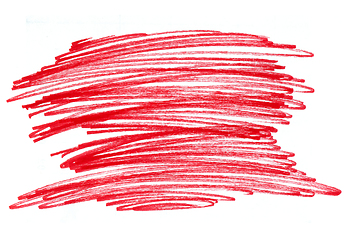 Image showing Abstract bright red touches texture on white