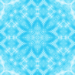 Image showing Blue abstract concentric pattern