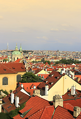 Image showing Beautiful aerial view of old Prague in summer