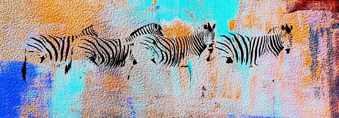 Image showing a Group of Zebras abstract