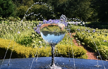 Image showing wine glass water fountain