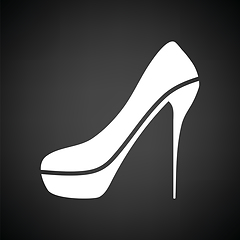 Image showing Sexy high heel shoe icon