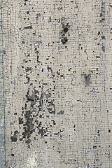 Image showing cracked old paint layer on wood