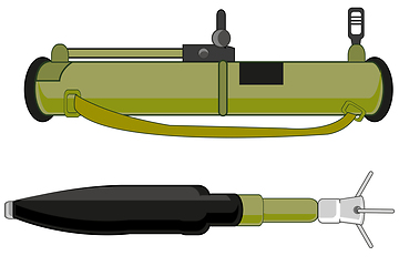 Image showing Disposable grenade launcher with charge to him