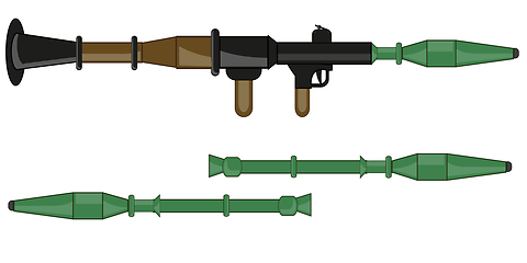 Image showing Manual bazooka on white background is insulated