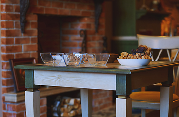 Image showing Table at home served with vegetarian food