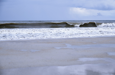 Image showing Rough water and waves in Pacific Ocean