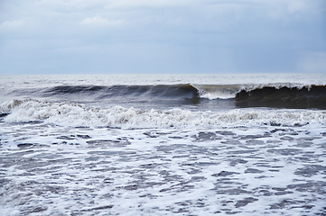 Image showing Rough water and waves in Pacific Ocean