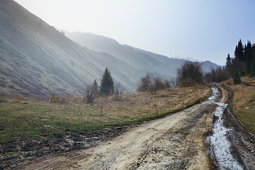 Image showing Country road in mountain area of Europe