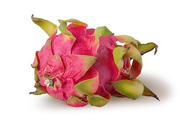 Image showing Dragon fruit horizontally rotated isolated on white