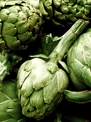 Image showing Fresh Artichokes Background