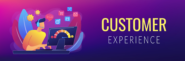 Image showing Customer care concept banner header