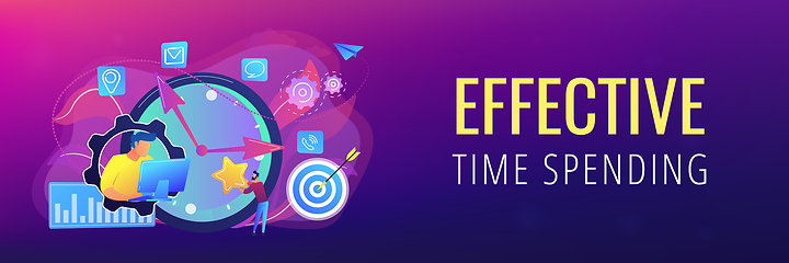 Image showing Time management concept banner header.