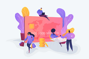 Image showing Credit card vector creative concept illustration.