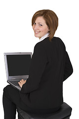 Image showing Businesswoman with laptop