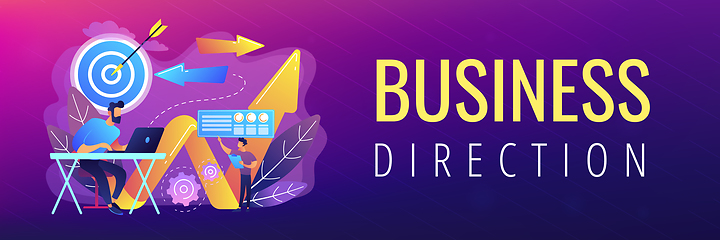 Image showing Business direction concept banner header.