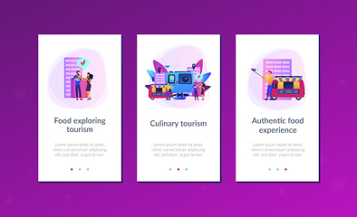 Image showing Culinary tourism app interface template.
