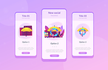 Image showing Peer-to-Peer insurance app interface template.